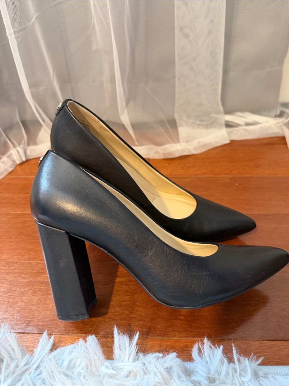 Nine West Black Pointed-Toe Block Heels